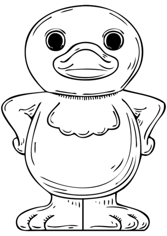 Cartoon Duckling Coloring Page